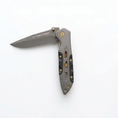 Cuțit de buzunar EDC cu acoperire din titan – lamă din oțel inoxidabil 3Cr13, mâner din G10